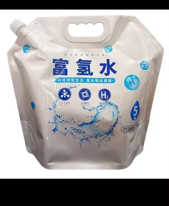 Nagy kapacitású alumíniumfóliás tasak dugóval hidrogénben gazdag vízhez, 2,5 L/5 L, folyékony ivóvíz
