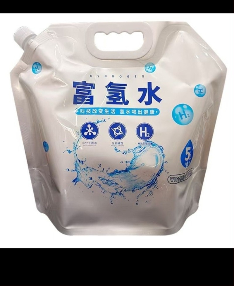 Nagy kapacitású alumíniumfóliás tasak dugóval hidrogénben gazdag vízhez, 2,5 L/5 L, folyékony ivóvíz