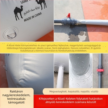 Rugalmas PVC/TPU vízzsák, összecsukható víztároló tartály ivóvíz és egyéb folyadékok szállításához és tárolásához