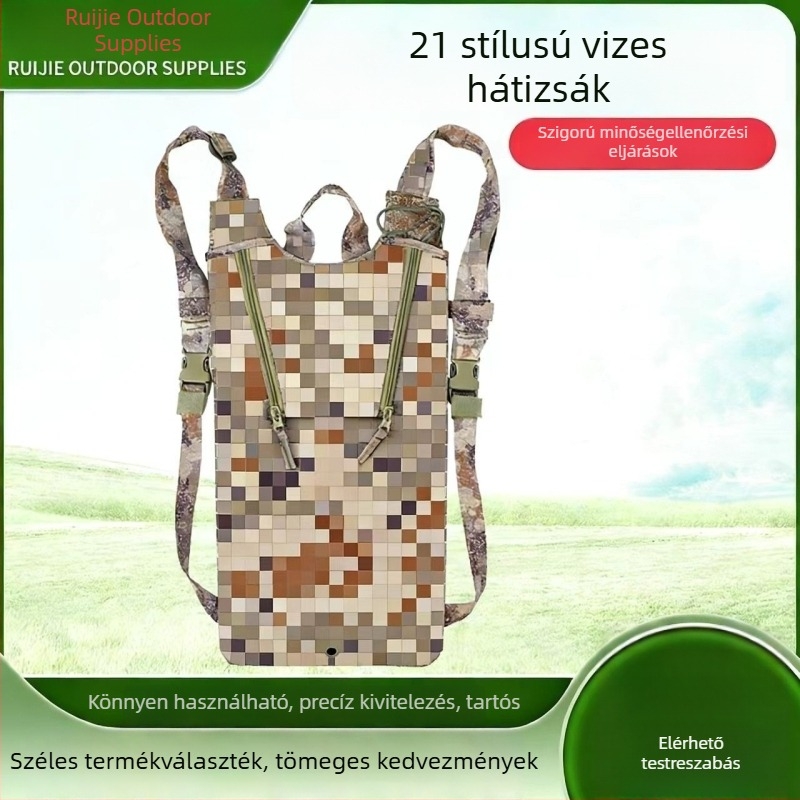 Kamuflált hidratáló hátizsák szabadtéri kempingezéshez és kerékpározáshoz
