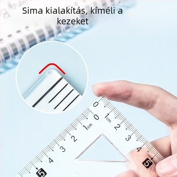Deli 4 részes vonalzó- és körzőkészlet diákok számára, tartalmaz 15 cm-es vonalzót, háromszögletű vonalzó és fokmérőt