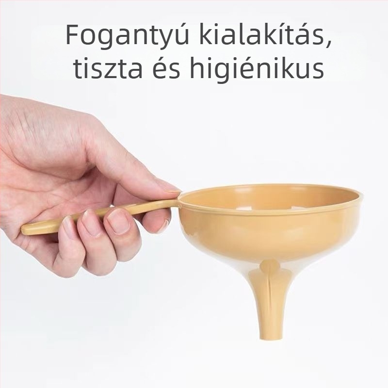 Hosszú nyélű műanyag tölcsér konyhai folyadékadagoláshoz – olaj és bor öntéséhez