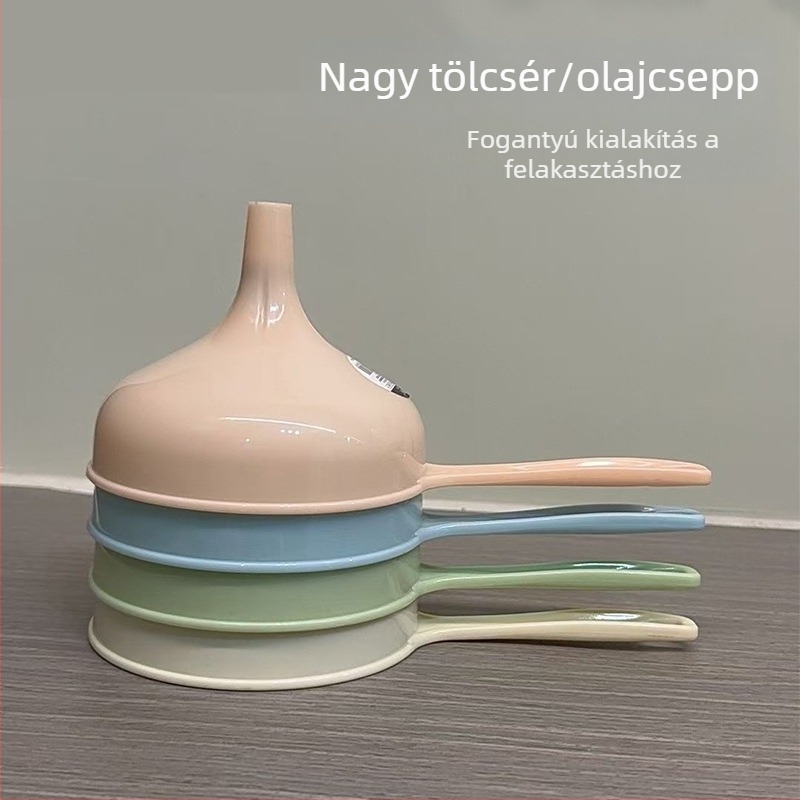 Hosszú nyélű műanyag tölcsér konyhai folyadékadagoláshoz – olaj és bor öntéséhez
