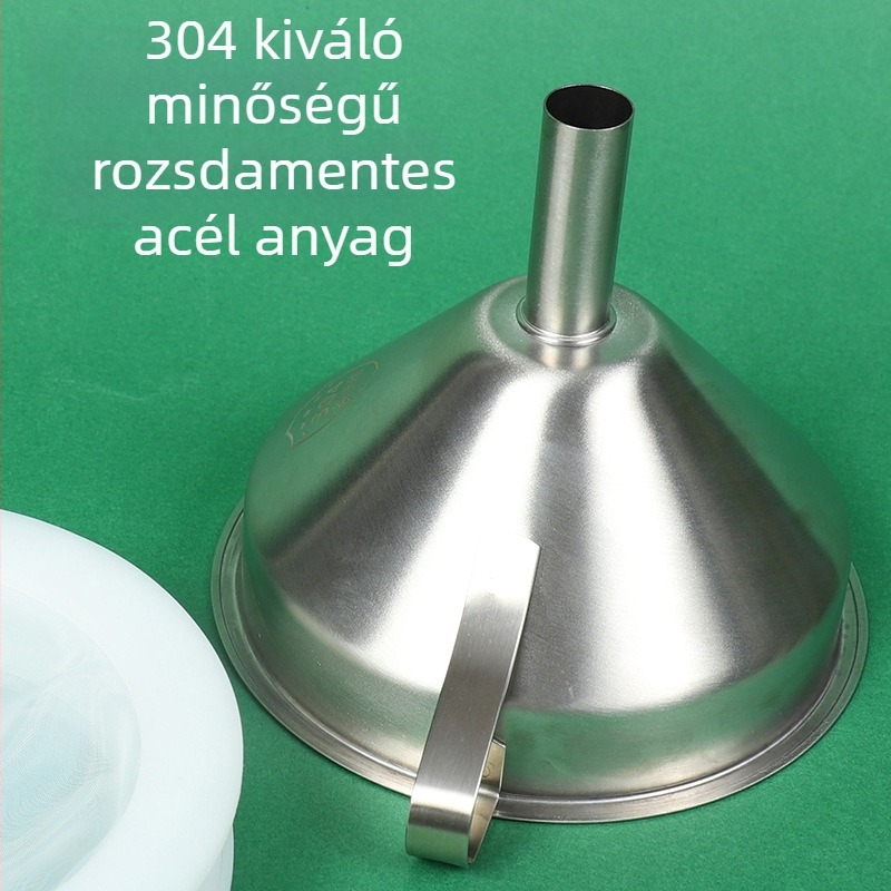 304 rozsdamentes acél szűrőkanál háztartási sörfőzéshez, szűrőhálóval, dugulás elleni védelem