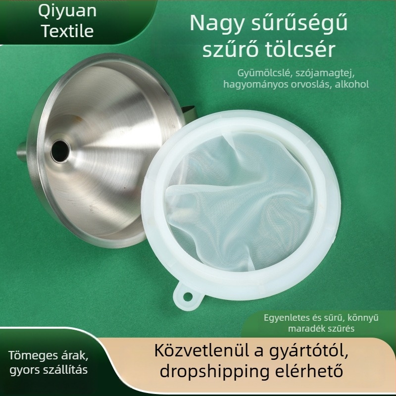 304 rozsdamentes acél szűrőkanál háztartási sörfőzéshez, szűrőhálóval, dugulás elleni védelem