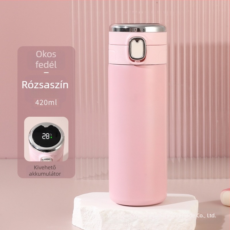 Pea Cup női diákoknak — 304 rozsdamentes acél vákuum termosz, cserélhető akkumulátor és intelligens szigetelés