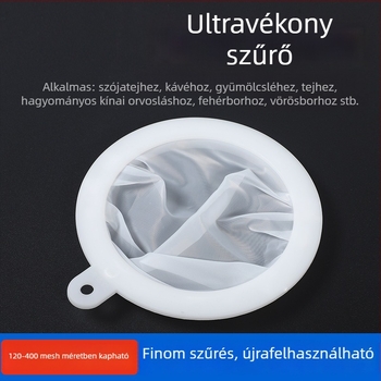 304 rozsdamentes acél tölcsér szűrőhálóval, élelmiszer-minőségű PP nylon háló, likőr, szója tej, víz és olaj szűrésére, kis átmérőjű