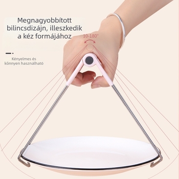 Többfunkciós rozsdamentes acél égés elleni tálklipsz, megvastított és csúszásmentes
