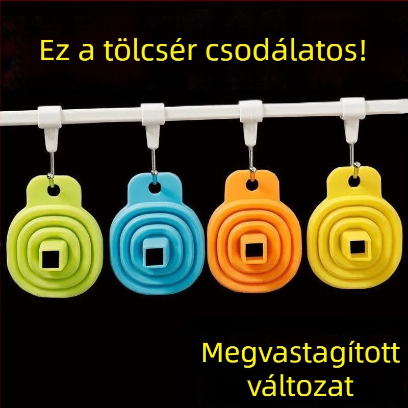 Összecsukható szilikon tölcsér otthoni használatra, kis átmérőjű olajöntéshez.