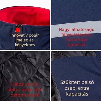 Téli munkás mellény pamut béléssel és levehető bélés