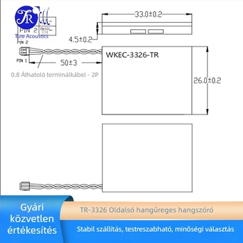 3326 oldalsó hangkamra hangsugárzó, 8 Ω, 2 W, AI hang