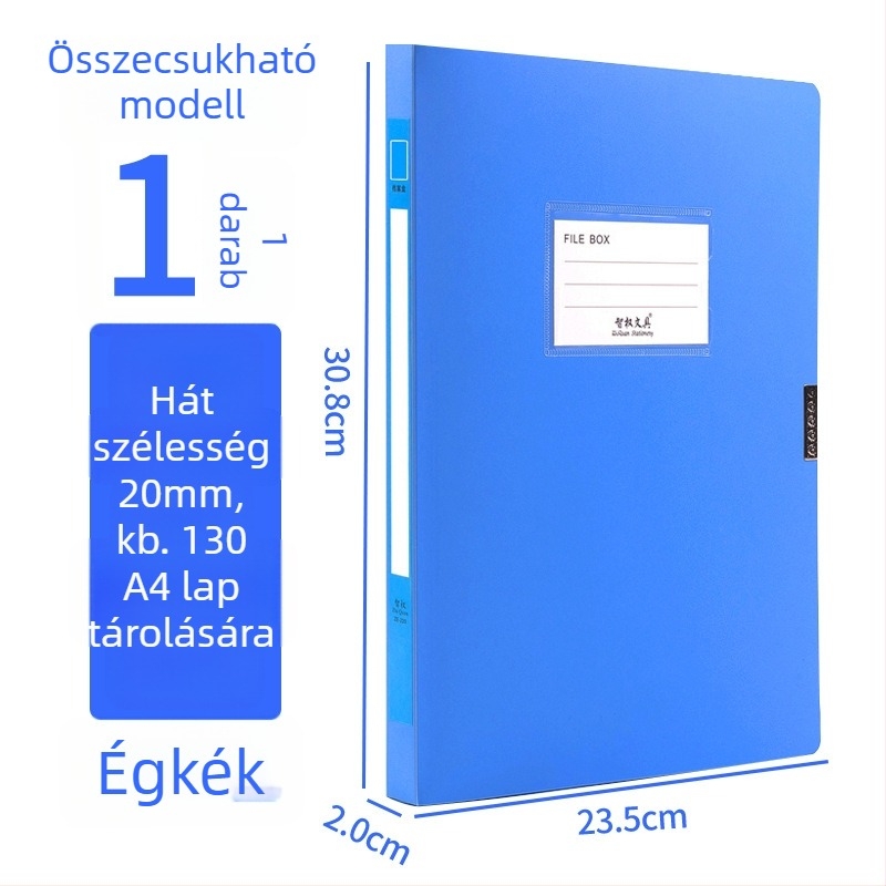 A4-es irattartó doboz, műanyag dokumentumtároló, nagy kapacitású