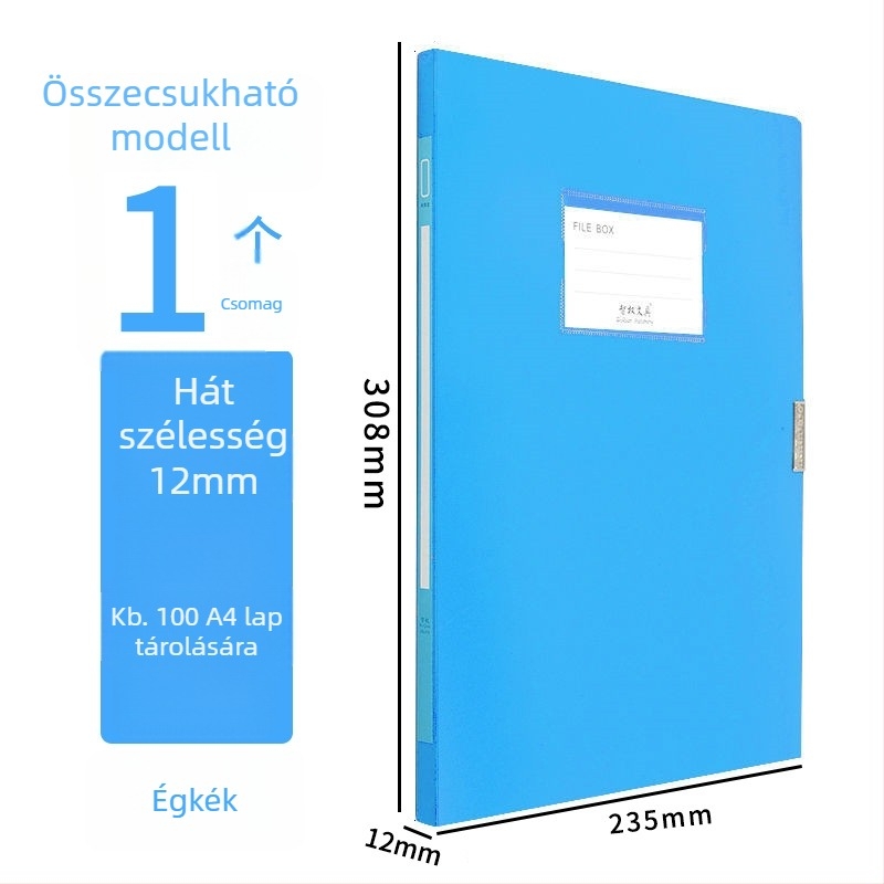 A4-es irattartó doboz, műanyag dokumentumtároló, nagy kapacitású