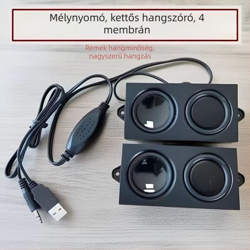 Asztali audiophile hangszóró USB-s mélynyomómodullal
