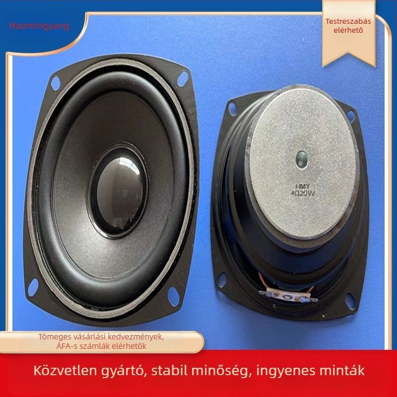4 hüvelykes külső mágneses hangszóró, 4 Ω, 20 W, teljes tartományú hangszóró, papírdiafragma, Ø105 mm