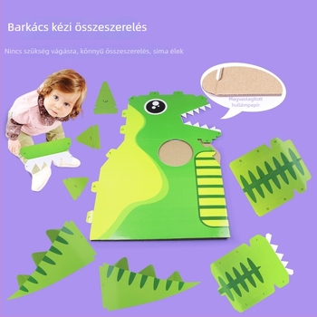 Kartonból készült dinoszaurusz jelmez gyerekeknek 3-6 éveseknek, DIY összeszerelhető jelmez óvodai előadásokhoz