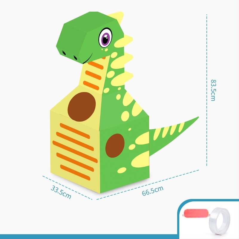 Kartonból készült dinoszaurusz jelmez gyerekeknek 3-6 éveseknek, DIY összeszerelhető jelmez óvodai előadásokhoz