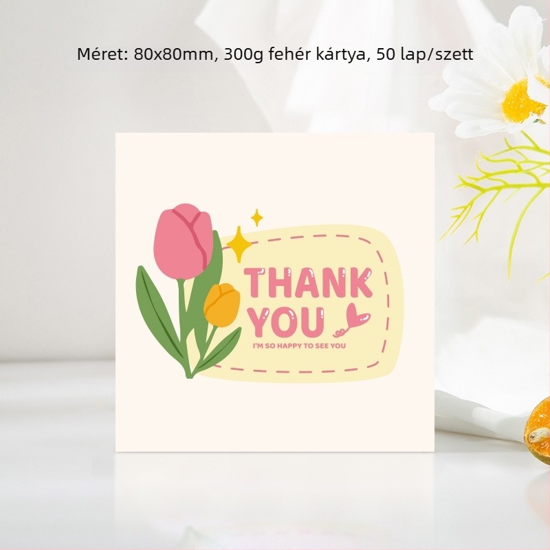 Négyzet alakú üres köszönőlap, egyszerű, modern dizájn esküvőkre és születésnapokra