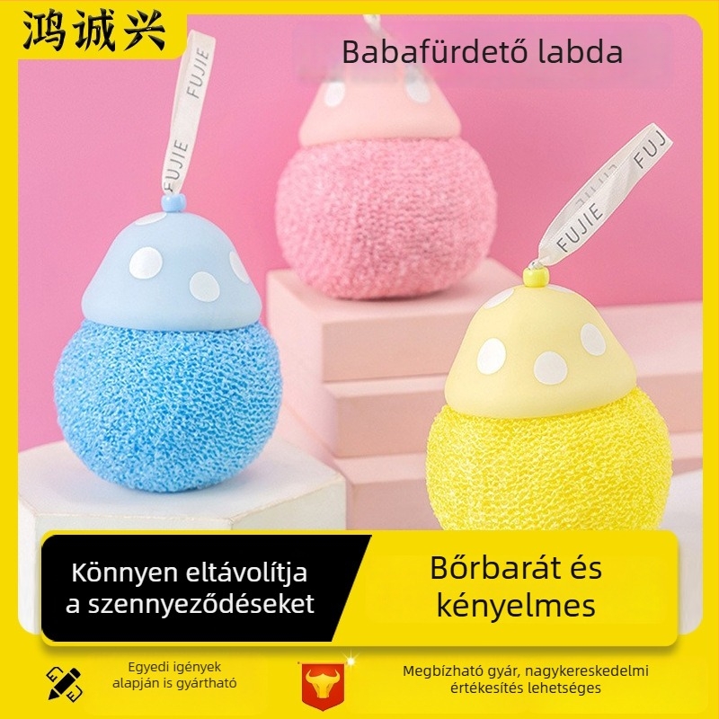 Fürdő viráglabda gyengéd exfoliáláshoz és habosításhoz - felnőtteknek, gyerekeknek és babáknak