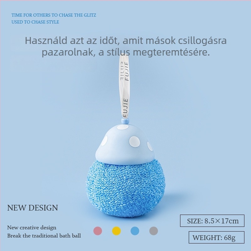 Fürdő viráglabda gyengéd exfoliáláshoz és habosításhoz - felnőtteknek, gyerekeknek és babáknak