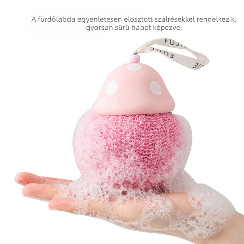 Fürdő viráglabda gyengéd exfoliáláshoz és habosításhoz - felnőtteknek, gyerekeknek és babáknak