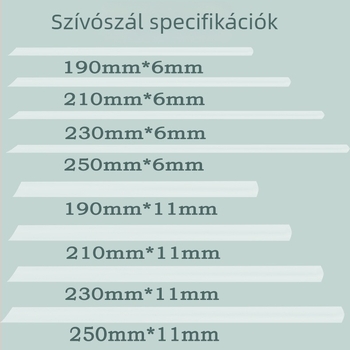 Egyszer használatos műanyag szívószálak egyenes csővel, 1000 db, hegyes végűek, egyenként csomagolva, tejes tea, szója tej és zabkása esetén