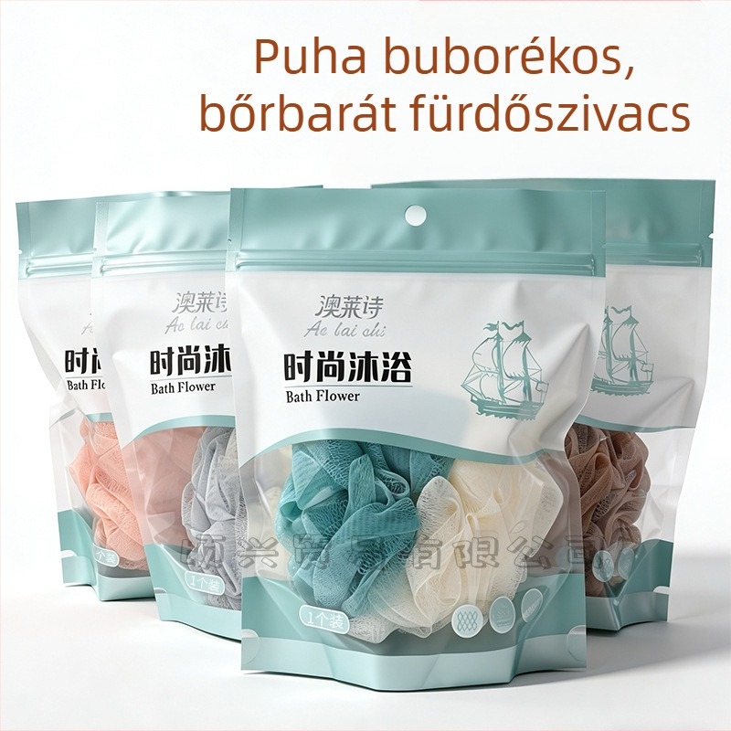 Két színű fürdőlabda felnőtteknek, habzó fürdőjáték, színes dizájn, 50 g