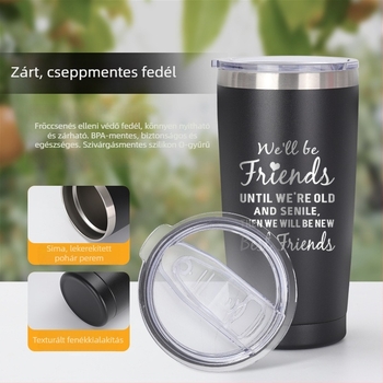 20oz szigetelt autó pohár – rozsdamentes acél belső 304, külső 201, spray bevonattal
