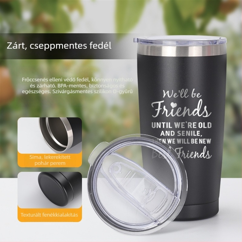 20oz szigetelt autó pohár – rozsdamentes acél belső 304, külső 201, spray bevonattal
