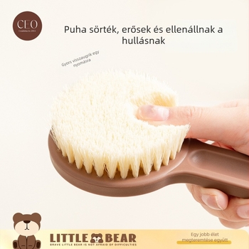 Hosszú nyélű hátmosó ecset puha sörtékkel, testradírozó ecset nőknek