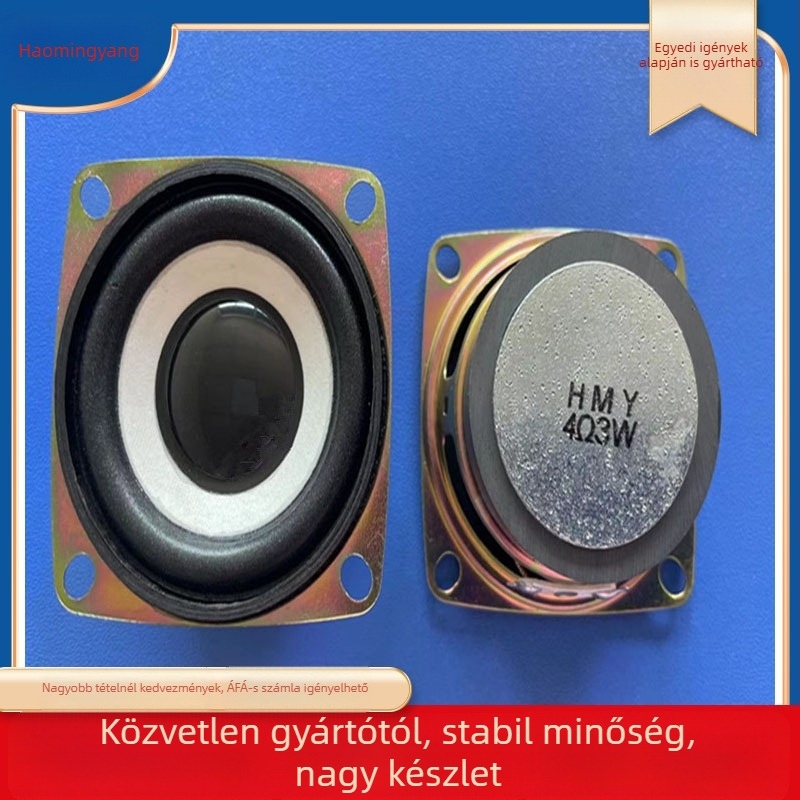 HMY 52 mm külső mágneses négyszögletes fehér lemez Bluetooth hangszóróhoz, 2 hüvelyk, 4 Ω, 3 W
