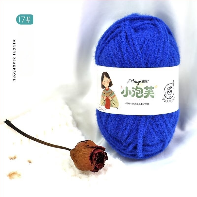 DIY vast fonal, 3 mm-es rizsszálból készült vastag gyapjúfonal, felhő mousse textúrával – táska, sapka, sál kötéséhez