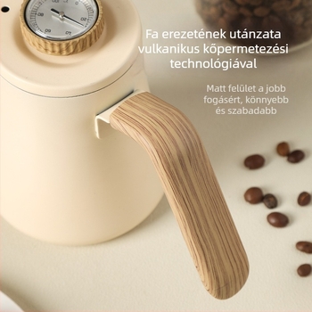 Kézi pour-over kávéfőző kanna vékony nyílással és hattyúnyakú kivitelben, 600 ml