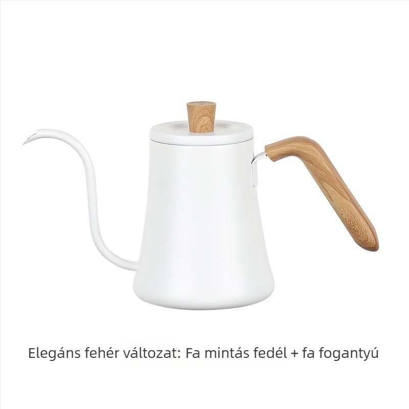 Kézi pour-over kávéfőző kanna vékony nyílással és hattyúnyakú kivitelben, 600 ml