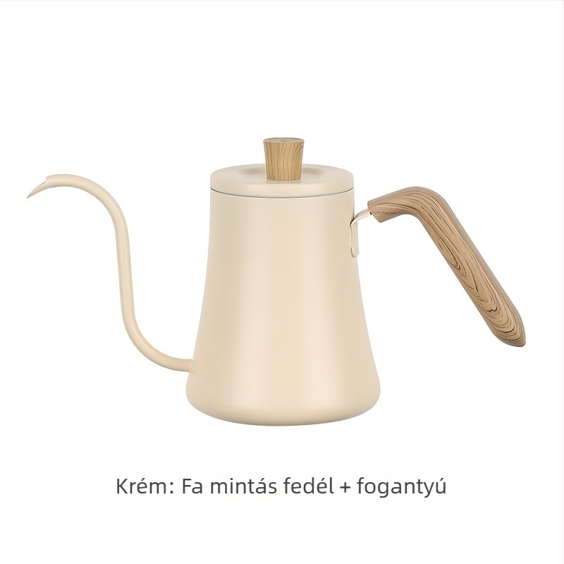 Kézi pour-over kávéfőző kanna vékony nyílással és hattyúnyakú kivitelben, 600 ml