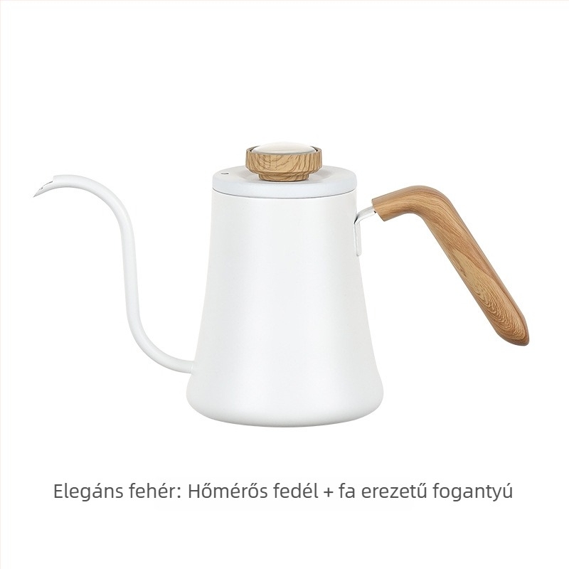 Kézi pour-over kávéfőző kanna vékony nyílással és hattyúnyakú kivitelben, 600 ml
