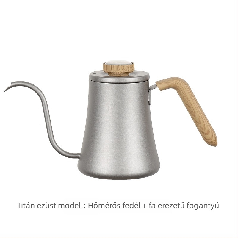Kézi pour-over kávéfőző kanna vékony nyílással és hattyúnyakú kivitelben, 600 ml