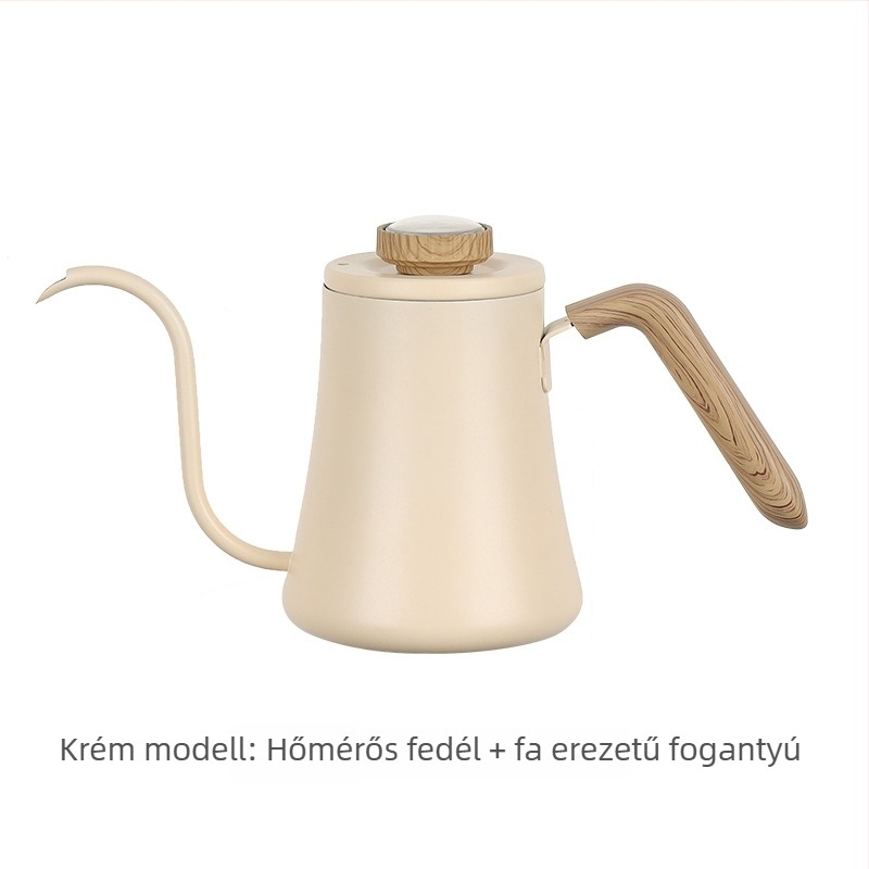 Kézi pour-over kávéfőző kanna vékony nyílással és hattyúnyakú kivitelben, 600 ml
