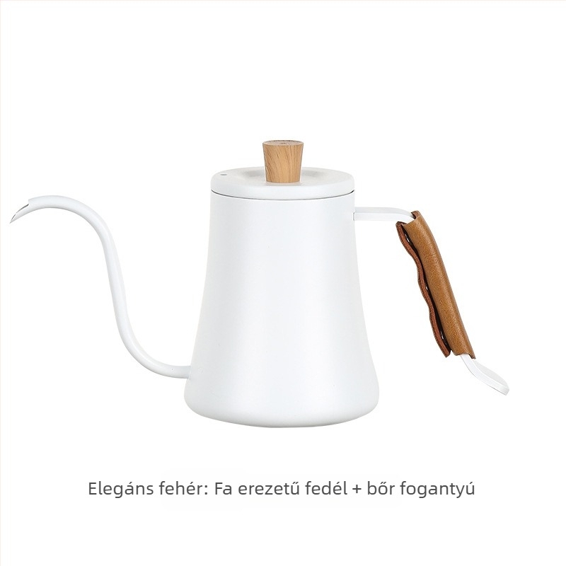 Kézi pour-over kávéfőző kanna vékony nyílással és hattyúnyakú kivitelben, 600 ml