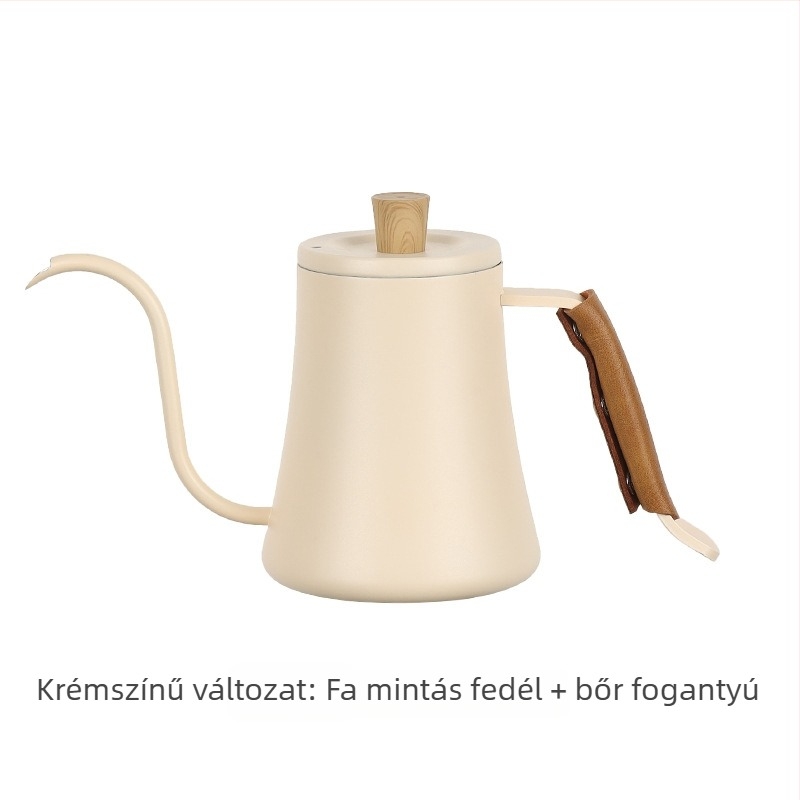 Kézi pour-over kávéfőző kanna vékony nyílással és hattyúnyakú kivitelben, 600 ml
