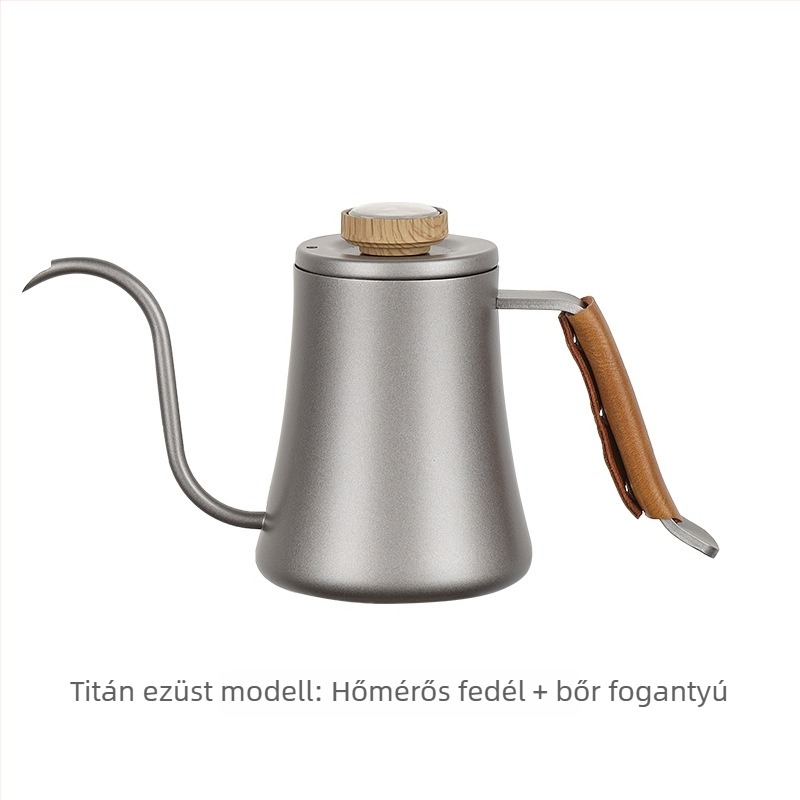 Kézi pour-over kávéfőző kanna vékony nyílással és hattyúnyakú kivitelben, 600 ml