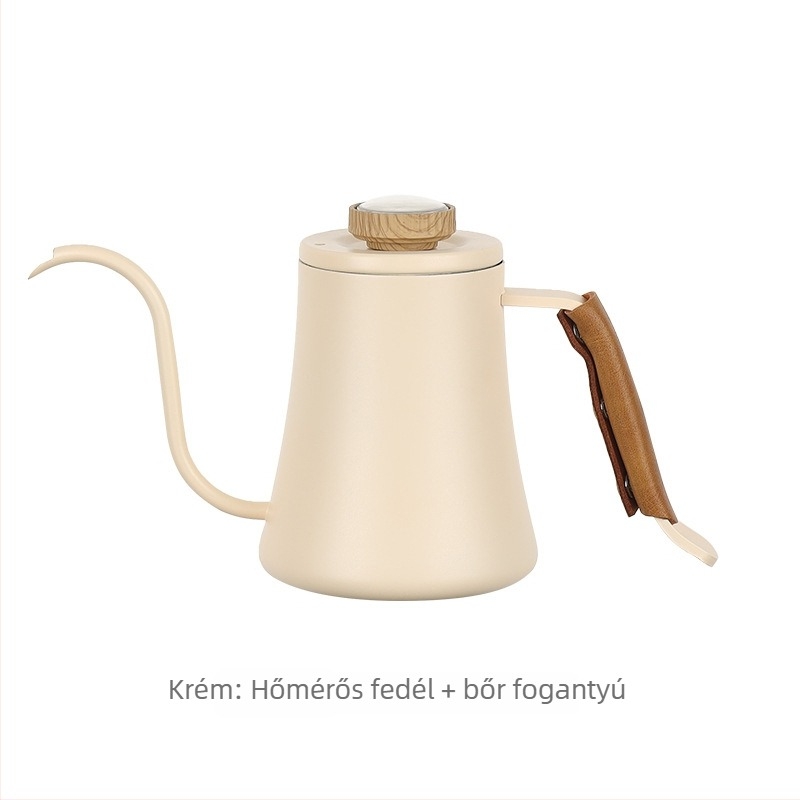 Kézi pour-over kávéfőző kanna vékony nyílással és hattyúnyakú kivitelben, 600 ml