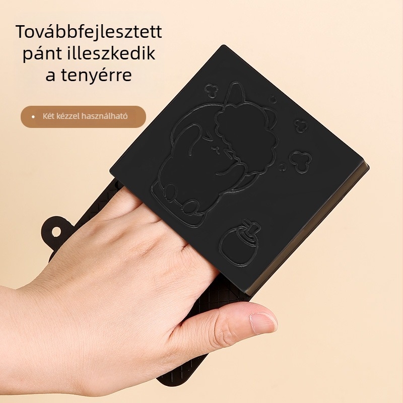 Új fekete TPE fürdőkesztyű – fájdalommentes hámlasztás, mély tisztítás