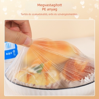 Egyszer használatos élelmiszer-minőségű fóliaszett PE tálfedőkkel és porvédőkkel a konyhai hűtőszekrényhez