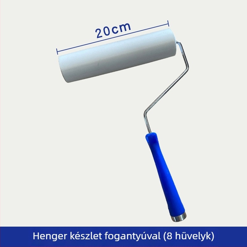 PE porhenger papír, 4/6/8/10/12 hüvelyk, műhely por eltávolító henger fogantyúval, anti‑statikus szöszmentesítő