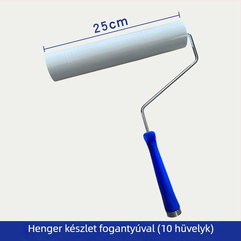 PE porhenger papír, 4/6/8/10/12 hüvelyk, műhely por eltávolító henger fogantyúval, anti‑statikus szöszmentesítő