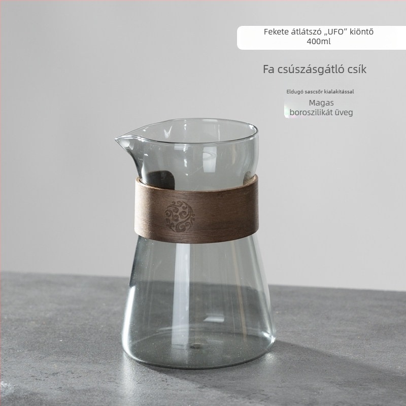 Kézi pour-over kávékészítő készlet üvegből készült drip-pel és szűrő pohárral kávéhoz és teához