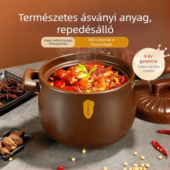 Kerámiás fazék levesekhez, otthoni használatra, repedésálló, gáztűzhelyhez való