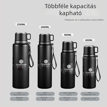 316 rozsdamentes acél termosz bögre, nagy kapacitású, hordozható tea- és vízhez, teafilterrel és szeparátorral, egyedi logóval