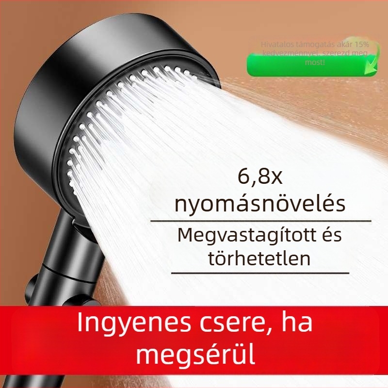 Otthoni fürdőszobai vízmelegítőhöz magasnyomású zuhanyfej készlet, erőteljes zuhanyzás